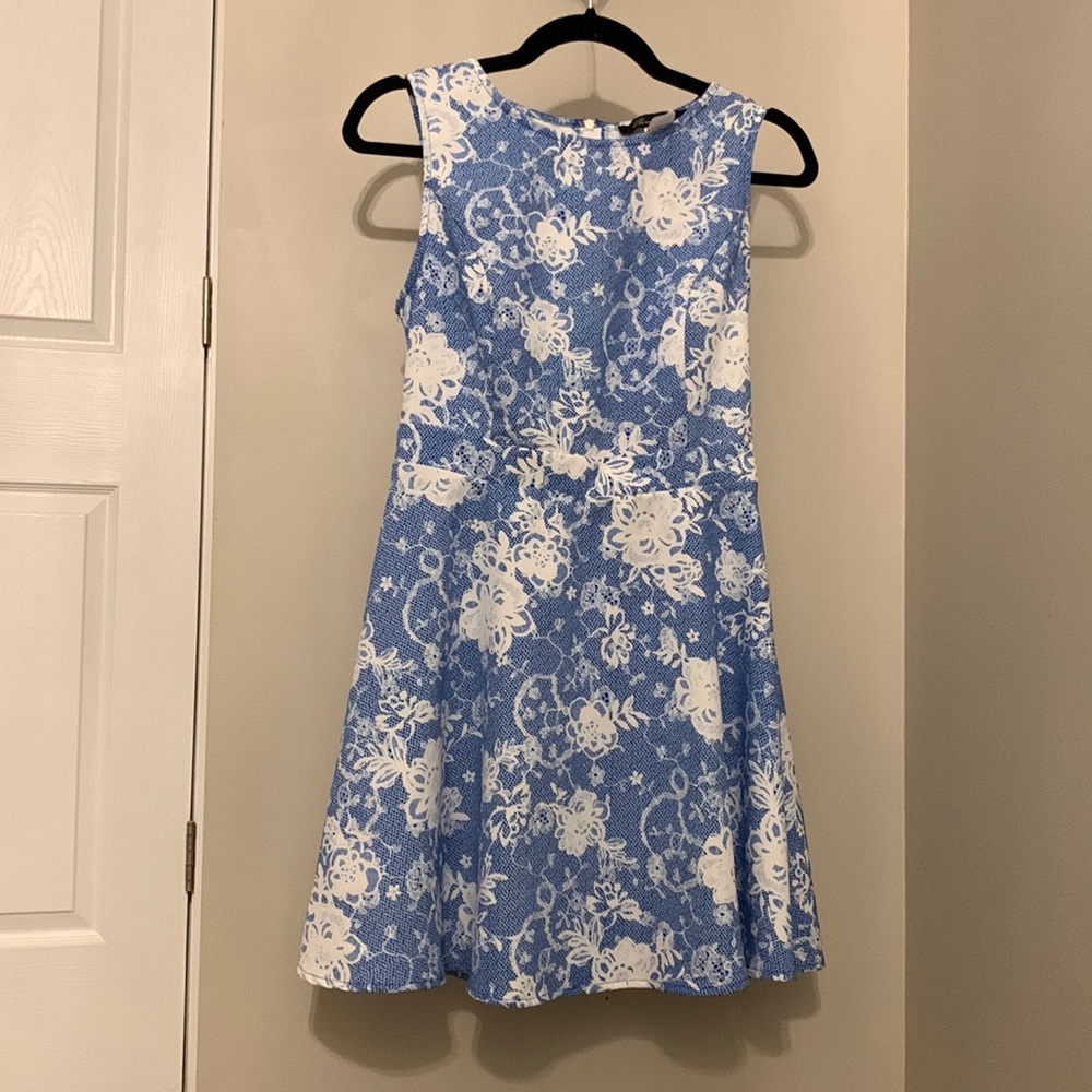 Baby Blue Flowered Dress